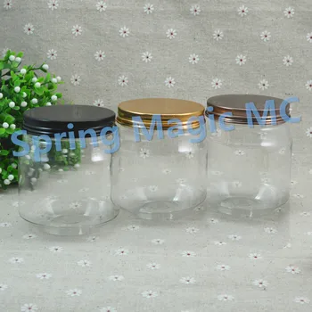 280g Transparent PET Cream Jars With Black/gold Aluminum Lid Food Container,PET Jars for Mask/hair wax,Plastic Storage Tank
280g Transparent PET Cream Jars With Black/gold Aluminum Lid Food Container,PET Jars for Mask/hair wax,Plastic Storage Tank