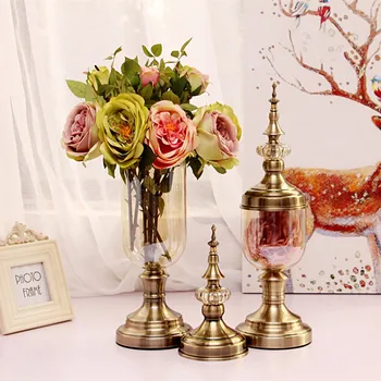 Europe Style Flower Vase Bronze Tall Glass Vases Decoration Vase Candy Jar Tapletop Vases Decorations Living Room Decoration
Europe Style Flower Vase Bronze Tall Glass Vases Decoration Vase Candy Jar Tapletop Vases Decorations Living Room Decoration