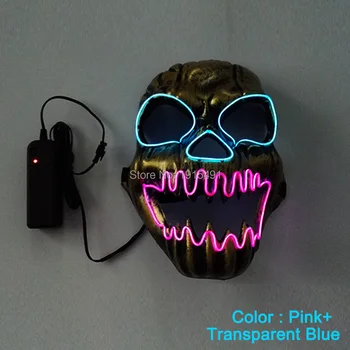 New Design Colorful Novelty Lighting full face Sound Active EL wire Mask with DC-3V Sound Activated/Flashing Controller as Gift
New Design Colorful Novelty Lighting full face Sound Active EL wire Mask with DC-3V Sound Activated/Flashing Controller as Gift