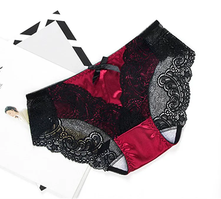 Sexy Satin Lace Panties Women's Underwear Transparent Sheer Lace Briefs Tangas Knickers Soft Shiny Satin Panty
Sexy Satin Lace Panties Women's Underwear Transparent Sheer Lace Briefs Tangas Knickers Soft Shiny Satin Panty