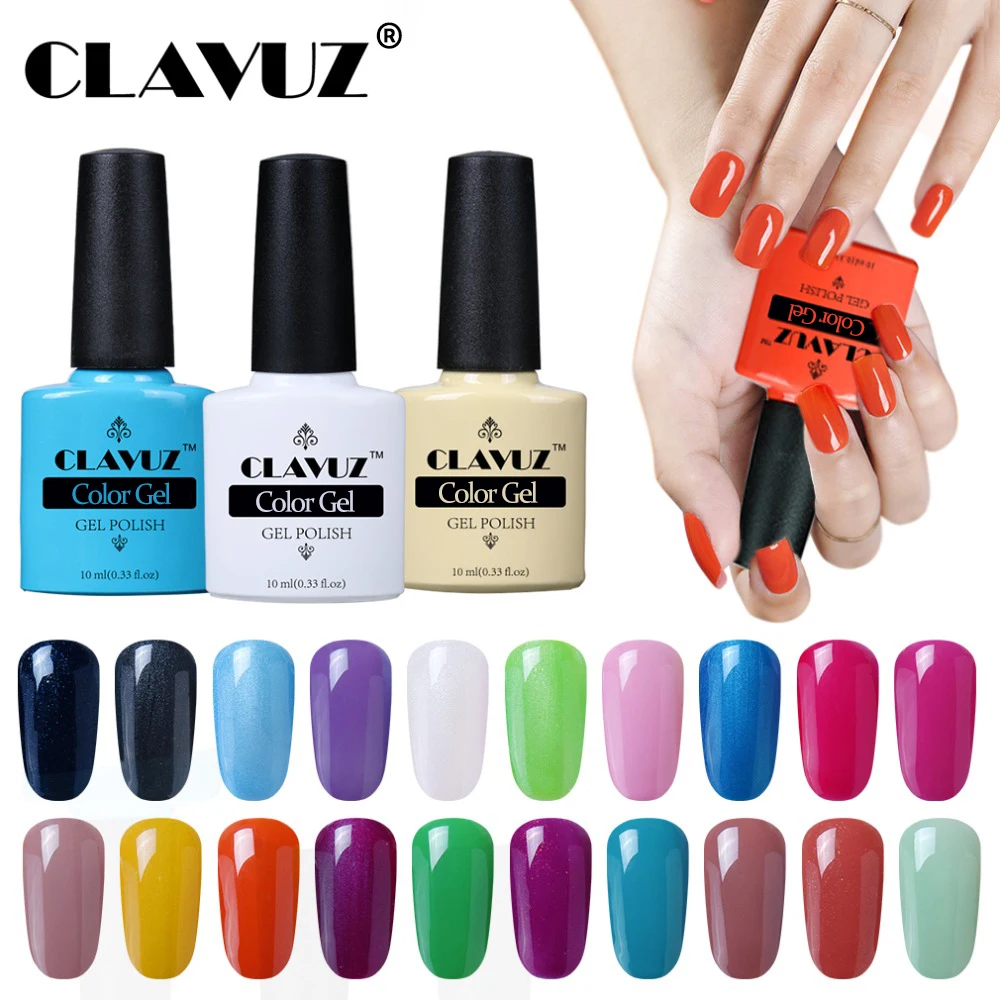 CLAVUZ 10ML UV Nail Gel Polish Semi Permanent 1 Color 1 Bottle Lucky Lacquer Stamping Enamel Hybrid Varnish Painting Gellak
CLAVUZ 10ML UV Nail Gel Polish Semi Permanent 1 Color 1 Bottle Lucky Lacquer Stamping Enamel Hybrid Varnish Painting Gellak