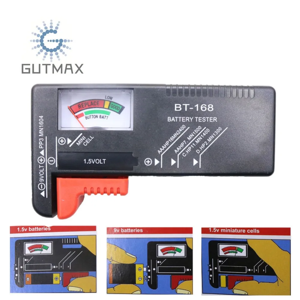 BT168 Battery Tester Portable Universal Tester Battery Volt Checker AA AAA 9V Button Multiple Size Battery Tester Checker HY121
BT168 Battery Tester Portable Universal Tester Battery Volt Checker AA AAA 9V Button Multiple Size Battery Tester Checker HY121