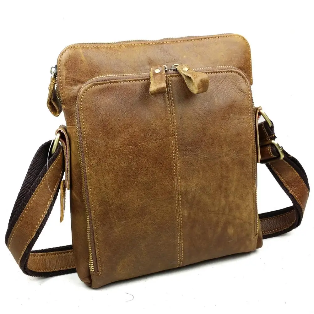 First layer of cowhide genuine leather men bag shouder bag casual fashion messenger bag small bag
First layer of cowhide genuine leather men bag shouder bag casual fashion messenger bag small bag
