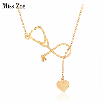 Miss Zoe Stethoscope Pendant Necklace Heart Chain Custom Gift for Doctors Nurse Physicians Medical Student Graduation
Miss Zoe Stethoscope Pendant Necklace Heart Chain Custom Gift for Doctors Nurse Physicians Medical Student Graduation
