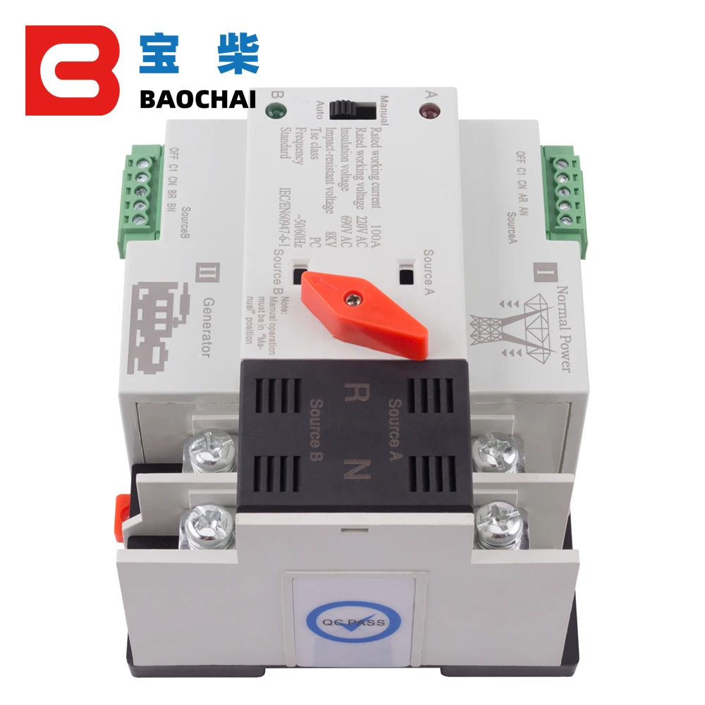 W2R 2P 100A 220V Mini ATS Power Automatic Transfer Switch Electrical Selector Switches circuit breakers generator part
W2R 2P 100A 220V Mini ATS Power Automatic Transfer Switch Electrical Selector Switches circuit breakers generator part