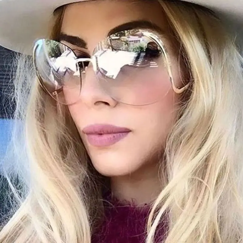 Rimless Women Sunglasses Oversized Shield UV400 Gradient Vintage Sunglass for Women Brand Designer Ladies Eyewear UV400 Goggles
Rimless Women Sunglasses Oversized Shield UV400 Gradient Vintage Sunglass for Women Brand Designer Ladies Eyewear UV400 Goggles
