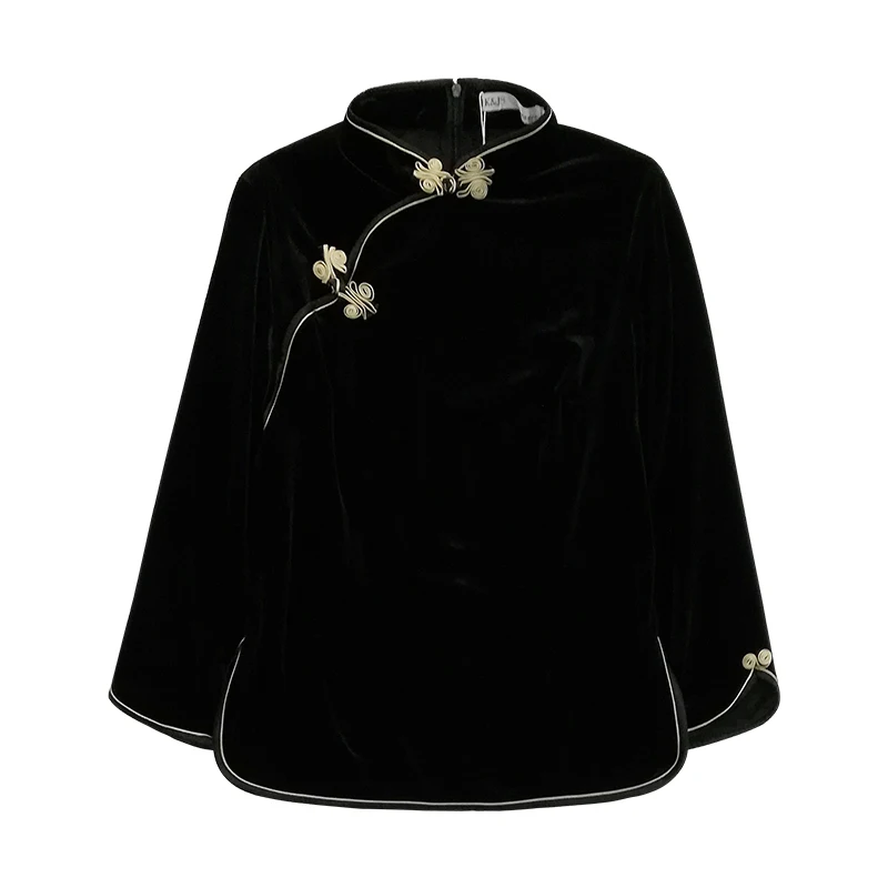 Noble Women Solid Handmade Button Tang Top Clothing Winter New Velvet Jacket Chinese Style Female Mandarin Collar Blouse S-XL
Noble Women Solid Handmade Button Tang Top Clothing Winter New Velvet Jacket Chinese Style Female Mandarin Collar Blouse S-XL