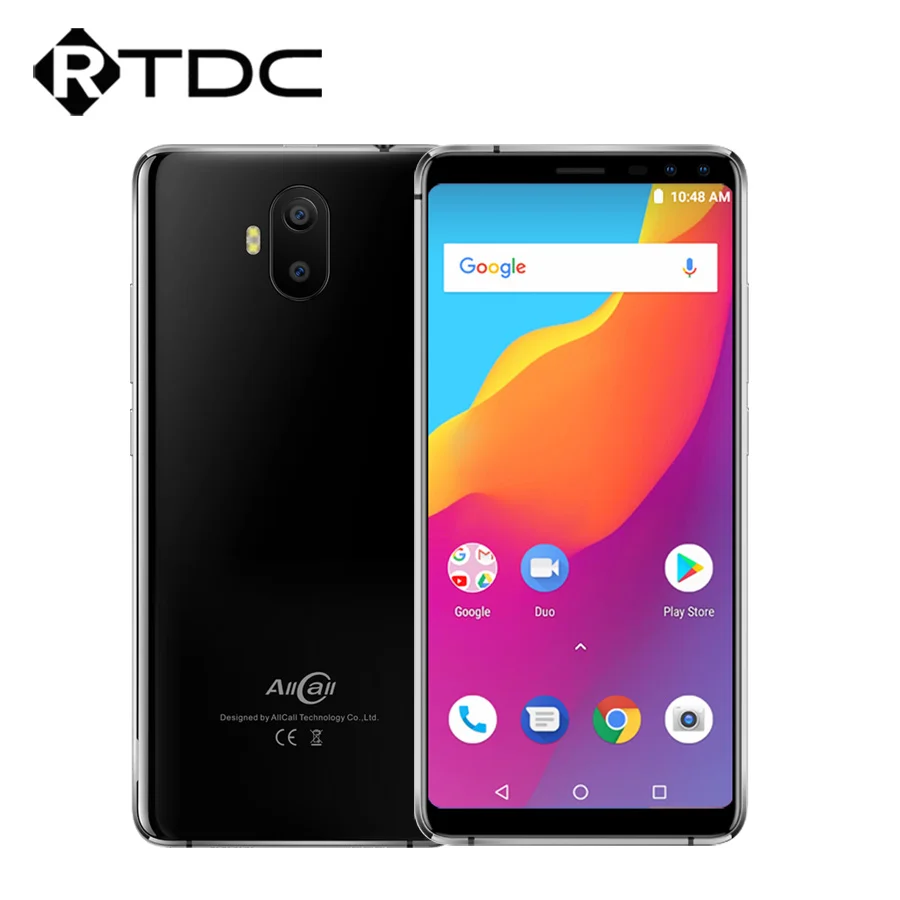 

AllCall S1 5.5" 18:9 Mobile Phone 2GB RAM 16GB ROM Android 8.1 MTK6580A Quad Core Four Camera Dual 8MP+2MP 5000mAh Smartphone