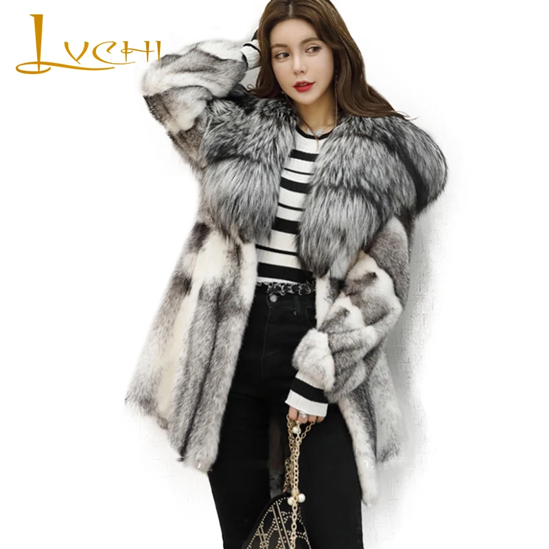 LVCHI Winter 2019 Striped Import Cross Mink Fur Coats Women's With Fox Fur Collar Long Sleeve Causal Loss Cross Mink Coats
LVCHI Winter 2019 Striped Import Cross Mink Fur Coats Women's With Fox Fur Collar Long Sleeve Causal Loss Cross Mink Coats
