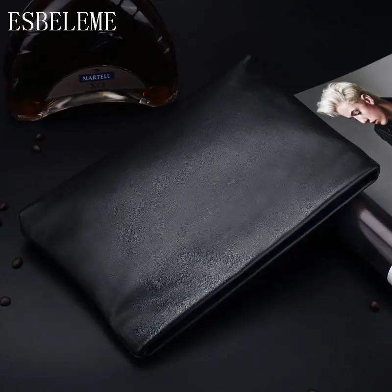 High Quality Cow Leather Super Soft Sheepskin Men Day Clutches Bags for Businessmen Black Large Capacity Clutch Bag YG246
High Quality Cow Leather Super Soft Sheepskin Men Day Clutches Bags for Businessmen Black Large Capacity Clutch Bag YG246