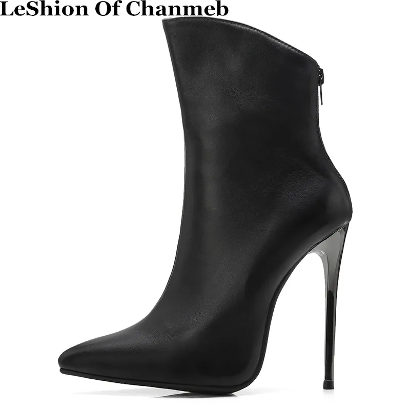 Sexy Lady Runway Catwalk 12cm Thin High Heels Point Toe Shoes Ankle Boots Women Large Size 43 44 45 46 47 48 Autumn Short Boots
Sexy Lady Runway Catwalk 12cm Thin High Heels Point Toe Shoes Ankle Boots Women Large Size 43 44 45 46 47 48 Autumn Short Boots