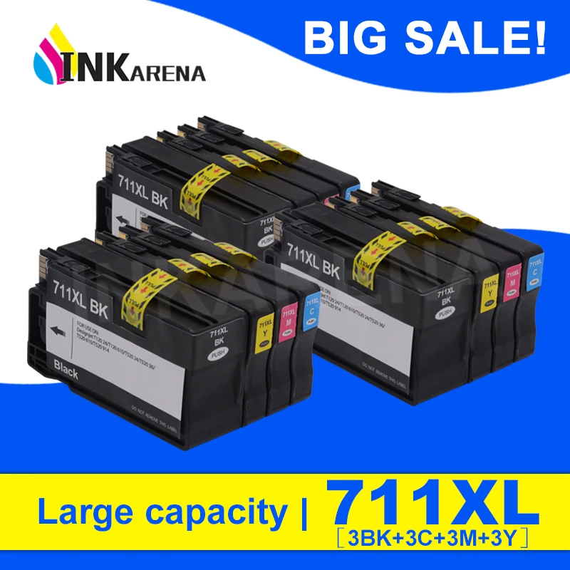 INKARENA, 3 комплекта, полная фотография для HP 711 XL для HP711 711XL для HP Designjet T120 T520, струйный картридж для принтера
INKARENA, 3 комплекта, полная фотография для HP 711 XL для HP711 711XL для HP Designjet T120 T520, струйный картридж для принтера