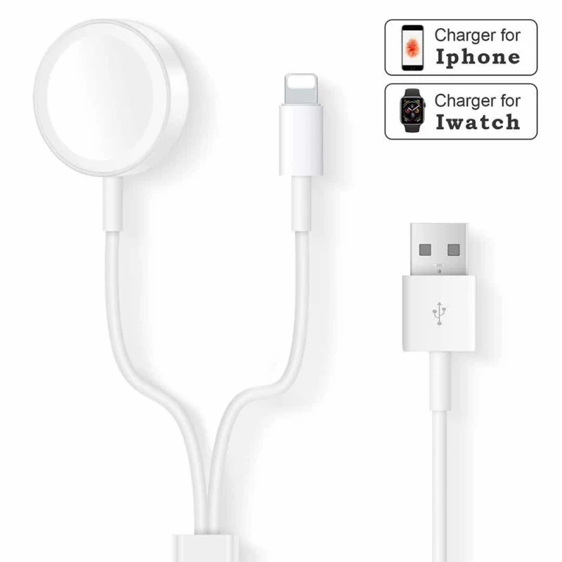 Skatolly 2 in 1 Wireless Charger for Apple Watch Series 1 2 3 4 USB Magnetic Charging Cable 1.2 meter for iPhone 5 6 7 8 X/plus
Skatolly 2 in 1 Wireless Charger for Apple Watch Series 1 2 3 4 USB Magnetic Charging Cable 1.2 meter for iPhone 5 6 7 8 X/plus