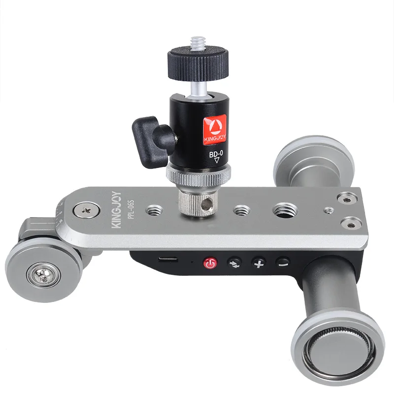 Kingjoy PPL-06S Mini Aluminium Alloy Motorized Electric Track Slider Motor Dolly Truck 3-Wheel Car Slider for Camera Camcorder
Kingjoy PPL-06S Mini Aluminium Alloy Motorized Electric Track Slider Motor Dolly Truck 3-Wheel Car Slider for Camera Camcorder