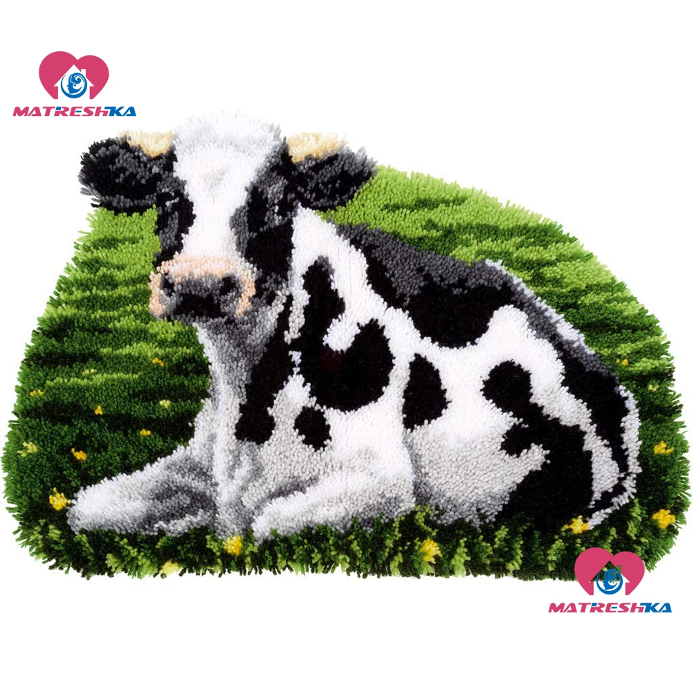 Latch Hook Rug Kits"cow"knitted carpet embroidery needle for carpet embroidery Yarn Foamiran for crafts crochet rug accessories
Latch Hook Rug Kits"cow"knitted carpet embroidery needle for carpet embroidery Yarn Foamiran for crafts crochet rug accessories