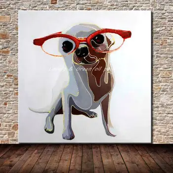 Hand Painted Modern Abstract Wear Glasses Dog Cartoon Oil painting On Canvas Wall Pictures Paintings For Living Room Wall Art
Hand Painted Modern Abstract Wear Glasses Dog Cartoon Oil painting On Canvas Wall Pictures Paintings For Living Room Wall Art