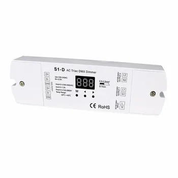 S1-D Dual channel Silicon controlled DMX512 dimmer AC Triac DMX Dimmer;Input voltage:100 240VAC voltage Output:
S1-D Dual channel Silicon controlled DMX512 dimmer AC Triac DMX Dimmer;Input voltage:100 240VAC voltage Output: