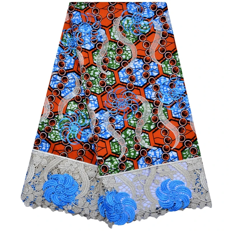 New Style African Wax Lace Fabric 5 Yards Per Lot African Ankara Wax Embroidery Guipure Lace Fabric For Nigerian For DressA1295
New Style African Wax Lace Fabric 5 Yards Per Lot African Ankara Wax Embroidery Guipure Lace Fabric For Nigerian For DressA1295