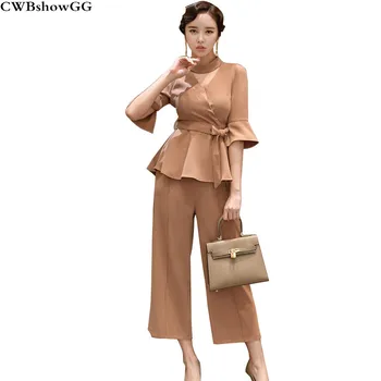 CWBshowGG Spring And Summer New Round Neck Lace-Up Shirt + Loose Wide Leg Ankle-Length Pant Women Ladies Elegant Two-Piece Set
CWBshowGG Spring And Summer New Round Neck Lace-Up Shirt + Loose Wide Leg Ankle-Length Pant Women Ladies Elegant Two-Piece Set