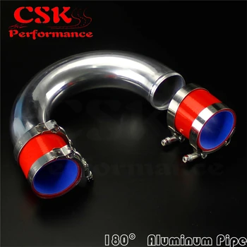 180 Degree 70mm 2.75" Aluminum Intercooler Piping pipe Tube + Silicone hose w/ T-clamps
180 Degree 70mm 2.75" Aluminum Intercooler Piping pipe Tube + Silicone hose w/ T-clamps