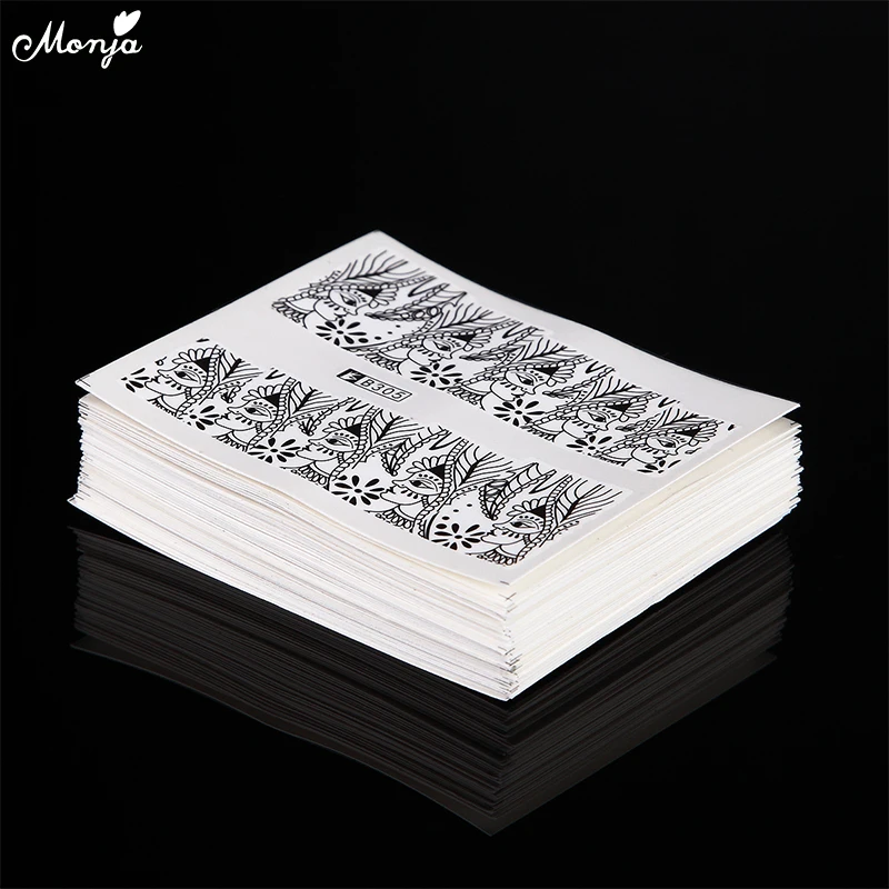 Monja 48 Sheets/Set Nail Art French Black Lace Flower Design Sticker Water Transfer Full Cover 3D Decal Foil Manicure Decoration
Monja 48 Sheets/Set Nail Art French Black Lace Flower Design Sticker Water Transfer Full Cover 3D Decal Foil Manicure Decoration