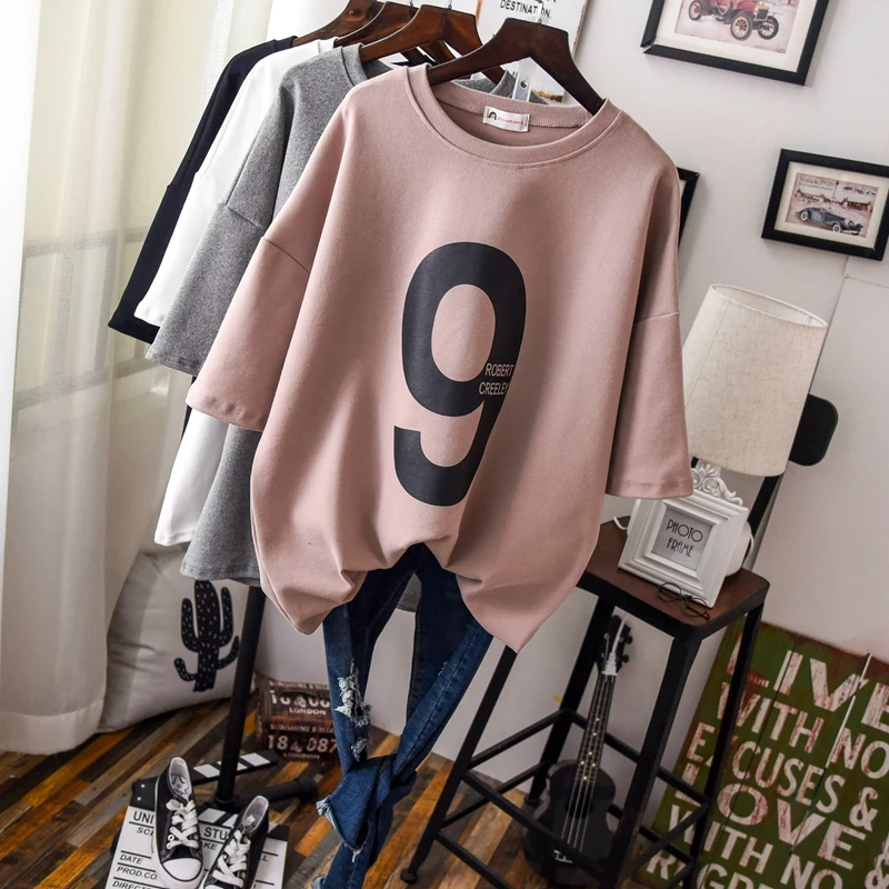 2019 Fashion Women Thick Cotton T Shirts Short Sleeve O Neck Funny Print Loose Casual Tees Female Home Basic Tops Oversize
2019 Fashion Women Thick Cotton T Shirts Short Sleeve O Neck Funny Print Loose Casual Tees Female Home Basic Tops Oversize
