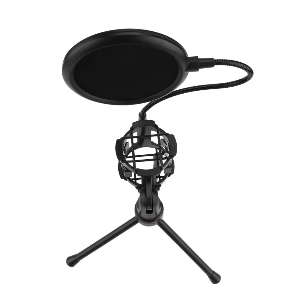 Mini Microphone Filter Shockproof Desktop Tripod Stand Microphone Mount Holder Filter Cover for Broadcasting Karaoke
Mini Microphone Filter Shockproof Desktop Tripod Stand Microphone Mount Holder Filter Cover for Broadcasting Karaoke