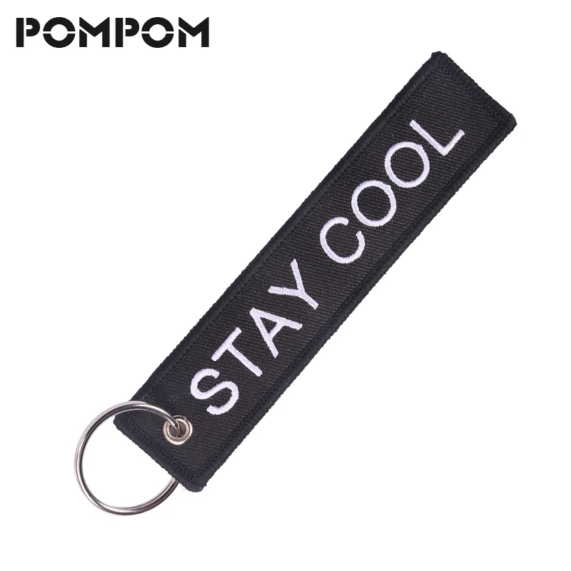 Different Sides STAY COOL AWESOME Fashion Keychain for Friends White Embroidery Key Chain Gifts AWESOME EVERYDAY Motorcycles Key
Different Sides STAY COOL AWESOME Fashion Keychain for Friends White Embroidery Key Chain Gifts AWESOME EVERYDAY Motorcycles Key