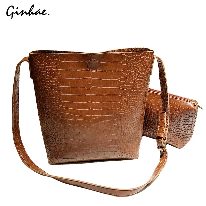 Alligator Crocodile Leather Women Composite Bag 2Pc/Set Large Capacity Shoulder Bag Casual Crossbody Bags Small Clutch Purse Sac
Alligator Crocodile Leather Women Composite Bag 2Pc/Set Large Capacity Shoulder Bag Casual Crossbody Bags Small Clutch Purse Sac