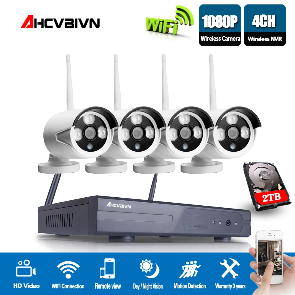 4CH 1080P Wireless NVR Wifi CCTV System Outdoor Waterproof 2.0MP WIFI IP Camera P2P Video Security Surveillance System
4CH 1080P Wireless NVR Wifi CCTV System Outdoor Waterproof 2.0MP WIFI IP Camera P2P Video Security Surveillance System