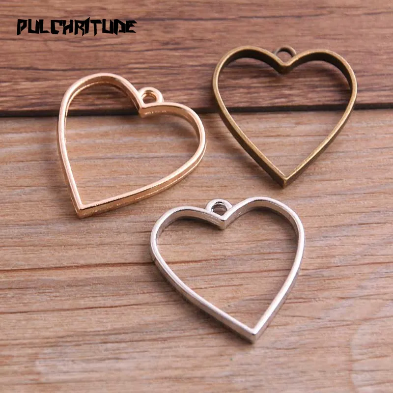PULCHRITUDE 10pcs 20*34mm Three Color Alloy Jewelry Accessories Heart Charm Hollow Glue Blank Pendant Tray Bezel 12D51
PULCHRITUDE 10pcs 20*34mm Three Color Alloy Jewelry Accessories Heart Charm Hollow Glue Blank Pendant Tray Bezel 12D51