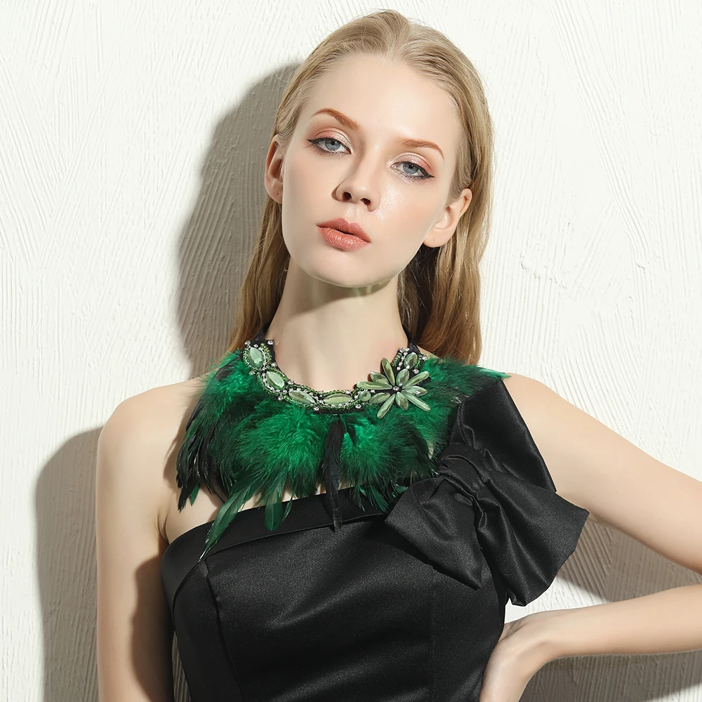Fashion Feather Ribbon Rhinestone Flower Pendant Necklace Women Crystal Choker Statement Necklace False Collar Bijoux Collier
Fashion Feather Ribbon Rhinestone Flower Pendant Necklace Women Crystal Choker Statement Necklace False Collar Bijoux Collier