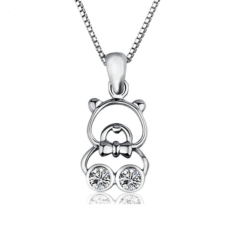 Real sterling silver 925 cute bear necklace in jewelry pendant necklace chain fashion silver jewelry for valentine's day gift
Real sterling silver 925 cute bear necklace in jewelry pendant necklace chain fashion silver jewelry for valentine's day gift