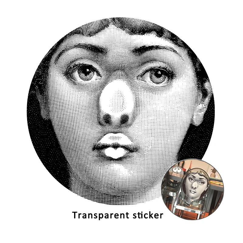 Fornasetti transparent stickers wall decorative classic artistic wallpaper creative diy sticker for chair/tile/cover/home/bar
Fornasetti transparent stickers wall decorative classic artistic wallpaper creative diy sticker for chair/tile/cover/home/bar
