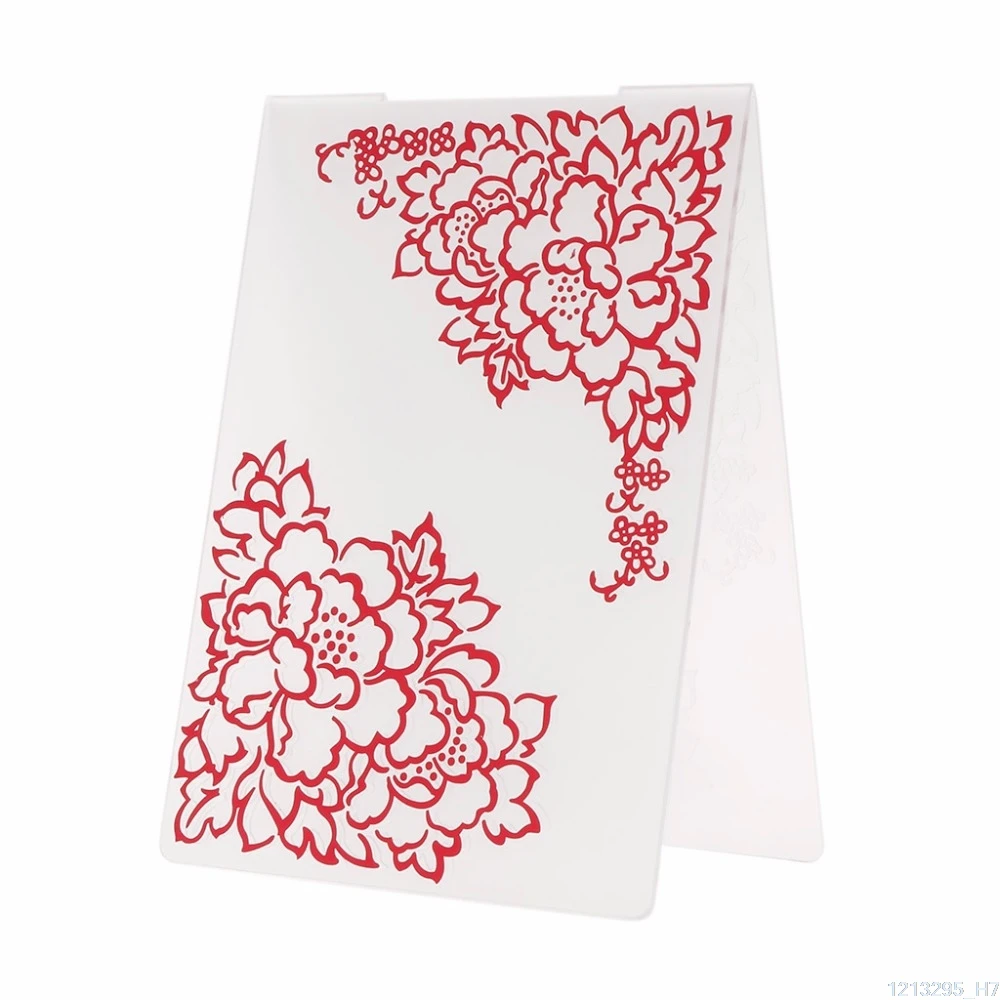 Plastic Embossing Folder Template for DIY Scrapbook Photo Album Card Paper Craft Flower Corner Pattern
Plastic Embossing Folder Template for DIY Scrapbook Photo Album Card Paper Craft Flower Corner Pattern