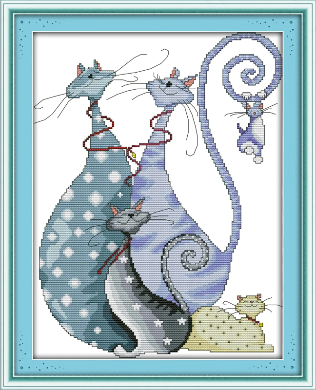 Lovely cats Counted Cross Stitch 11CT Printed 14CT Cross Stitch Set DIY Chinese Cotton Cross-stitch Kit Embroidery Needlework
Lovely cats Counted Cross Stitch 11CT Printed 14CT Cross Stitch Set DIY Chinese Cotton Cross-stitch Kit Embroidery Needlework
