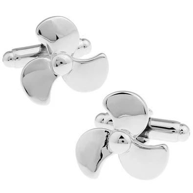 

C-MAN Luxury shirt Silvery Fan blade cufflink for mens Brand cuff buttons cuff links High Quality abotoaduras Jewelry