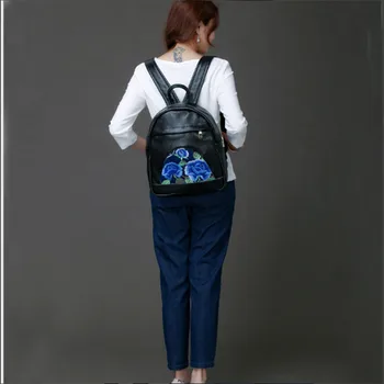 Ethnic Embroidered black shoulder bag Genuine Leather Backpack Waterproof Travel Fashion Shoulder Backpacks For Women Girl Bags
Ethnic Embroidered black shoulder bag Genuine Leather Backpack Waterproof Travel Fashion Shoulder Backpacks For Women Girl Bags