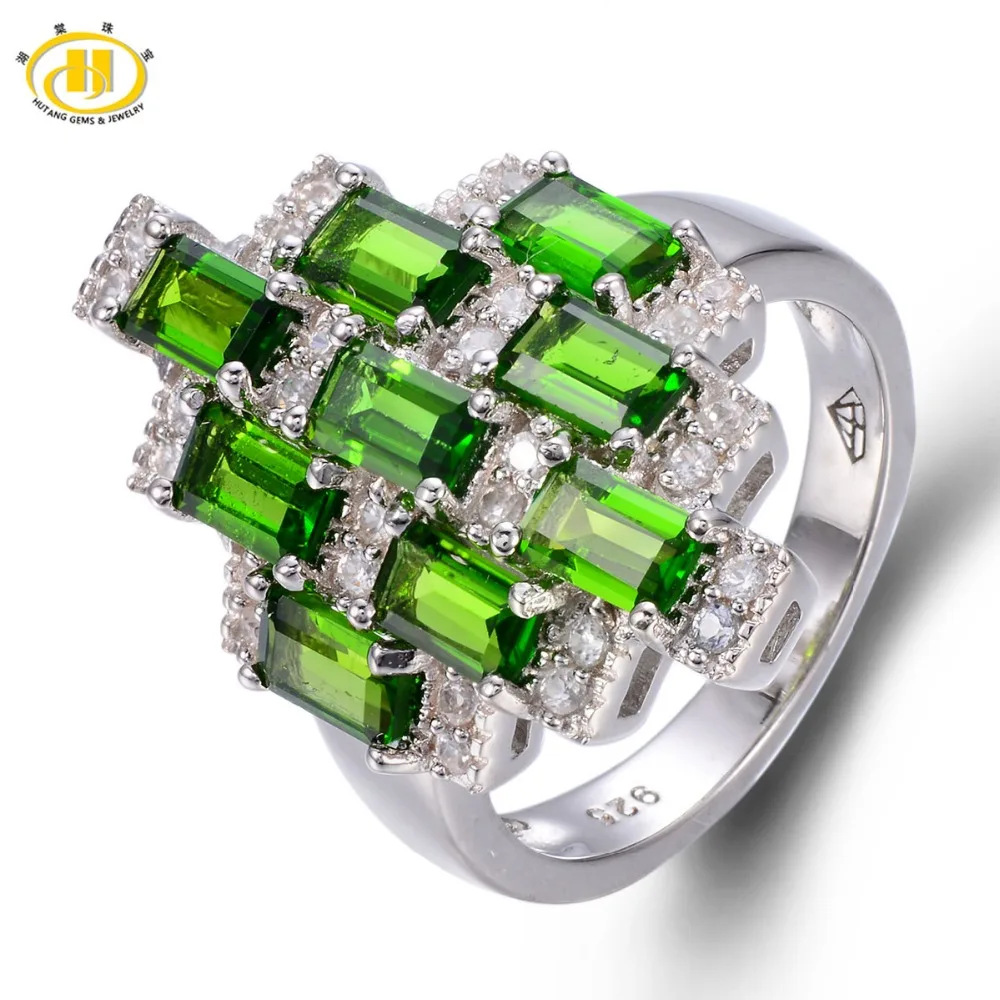 Hutang 3.131ct Genuine Chrome Diopside Solid 925 Sterling Silver Ring Russian Emerald Gemstone Fine Jewelry For Women's
Hutang 3.131ct Genuine Chrome Diopside Solid 925 Sterling Silver Ring Russian Emerald Gemstone Fine Jewelry For Women's
