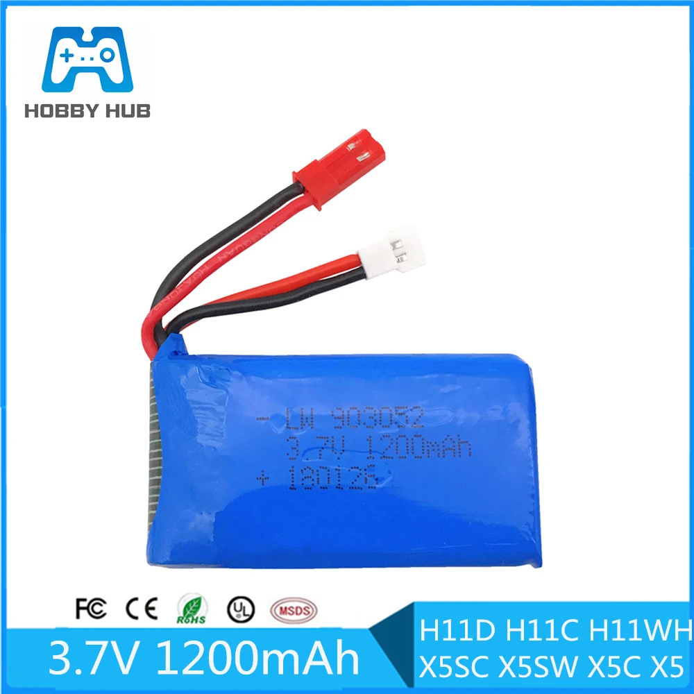 

Syma rc lipo battery 3.7v 1200mah for syma X5SW X5SC M18 H5P H11D H11C H11WH Helicopter drone part