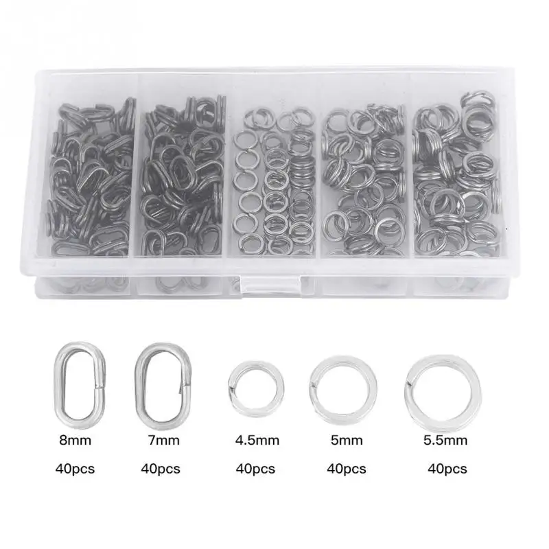200pcs Oval Circle Fishing Ring Split Clip Swivel Stainless Steel Double Loop Quick Change Hook Connect Carp Fishing Accessor
200pcs Oval Circle Fishing Ring Split Clip Swivel Stainless Steel Double Loop Quick Change Hook Connect Carp Fishing Accessor