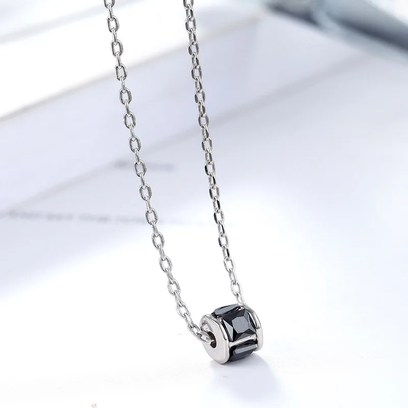 DreamySky Real Pure 925 Sterling Silver Black Zircon Round Necklaces For Women Jewelry Christmas Gift Collar Colar Drop Shipping
DreamySky Real Pure 925 Sterling Silver Black Zircon Round Necklaces For Women Jewelry Christmas Gift Collar Colar Drop Shipping