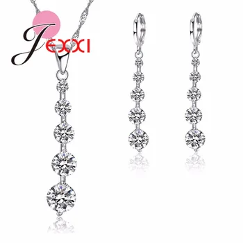 Classic Round Drop Pendant Necklace Earrings Sets 925 Sterling Silver Wedding Jewlry For Women AAA+ CZ Hoop Earrings
Classic Round Drop Pendant Necklace Earrings Sets 925 Sterling Silver Wedding Jewlry For Women AAA+ CZ Hoop Earrings