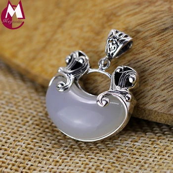 Natural Stone Yellow/White Chalcedony Pendant For Women 100% 925 Sterling Silver Necklaces & Pendants Vintage Fish Jewelry SP45
Natural Stone Yellow/White Chalcedony Pendant For Women 100% 925 Sterling Silver Necklaces & Pendants Vintage Fish Jewelry SP45