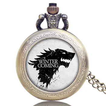 Hot American Drama Game of Thrones Extension Winter is Coming Theme Glass Dome Pendant Pocket Watch
Hot American Drama Game of Thrones Extension Winter is Coming Theme Glass Dome Pendant Pocket Watch
