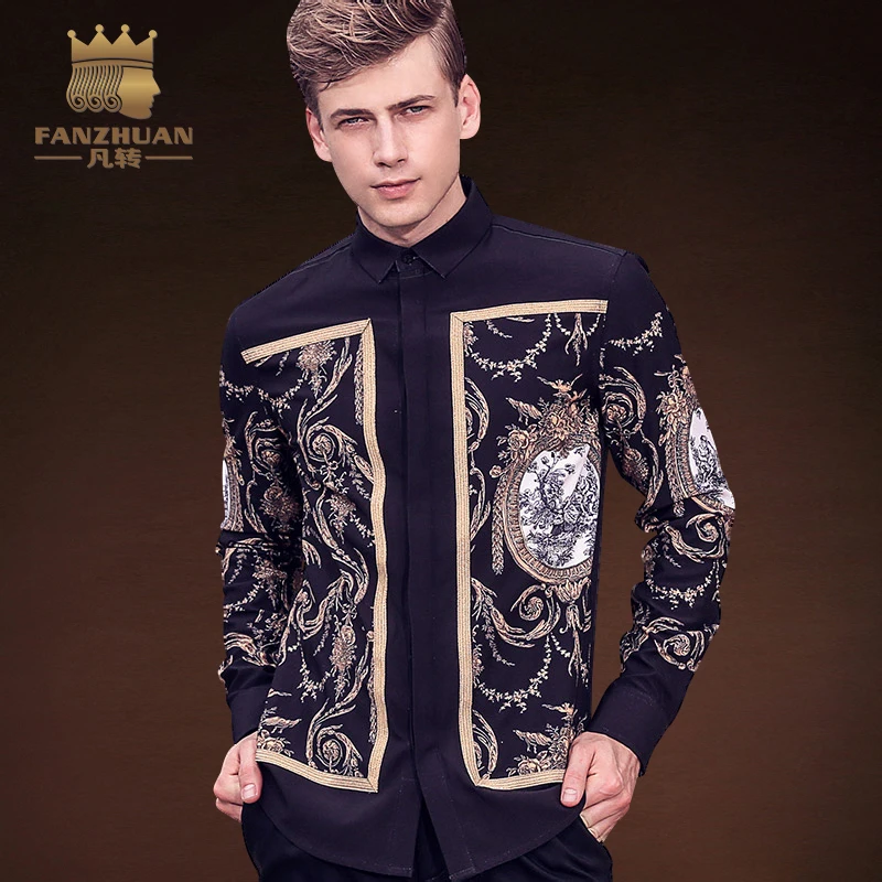 FANZHUAN Featured Brands Clothing High Quality Men's Shirt Long Sleeve Fashion Vintage Pattern Printed Shirt Asian Size M-5XL
FANZHUAN Featured Brands Clothing High Quality Men's Shirt Long Sleeve Fashion Vintage Pattern Printed Shirt Asian Size M-5XL