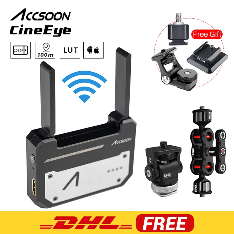 In Stock Accsoon CineEye 5G Wireless 1080p WiFi HDMI Transmitter Image Transmission to 4 Devices for Android IOS Garyscale RGB
In Stock Accsoon CineEye 5G Wireless 1080p WiFi HDMI Transmitter Image Transmission to 4 Devices for Android IOS Garyscale RGB