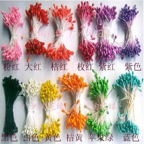 Wholesale 600mm length Double tips Multicolor DIY silk flower CAKE DECORATION pearl pistil stamen.12colors,1200pcs/lot
Wholesale 600mm length Double tips Multicolor DIY silk flower CAKE DECORATION pearl pistil stamen.12colors,1200pcs/lot