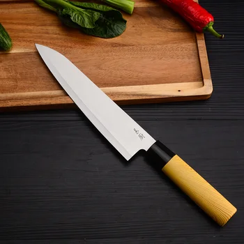 Old blacksmith Japanese Style Kitchen Slicing Sushi Salmon Fish Sashimi Cut Vegetable Meat Knives Chef Lengthened Cooking Knife
Old blacksmith Japanese Style Kitchen Slicing Sushi Salmon Fish Sashimi Cut Vegetable Meat Knives Chef Lengthened Cooking Knife