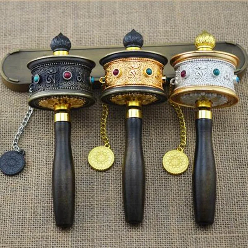High Grade Good Wishes Beads-Mani Beads Lotus Large Duplex Bearing Hand-cranking Prayer Wheel Exquisite Tibet Buddhist Supplies
High Grade Good Wishes Beads-Mani Beads Lotus Large Duplex Bearing Hand-cranking Prayer Wheel Exquisite Tibet Buddhist Supplies